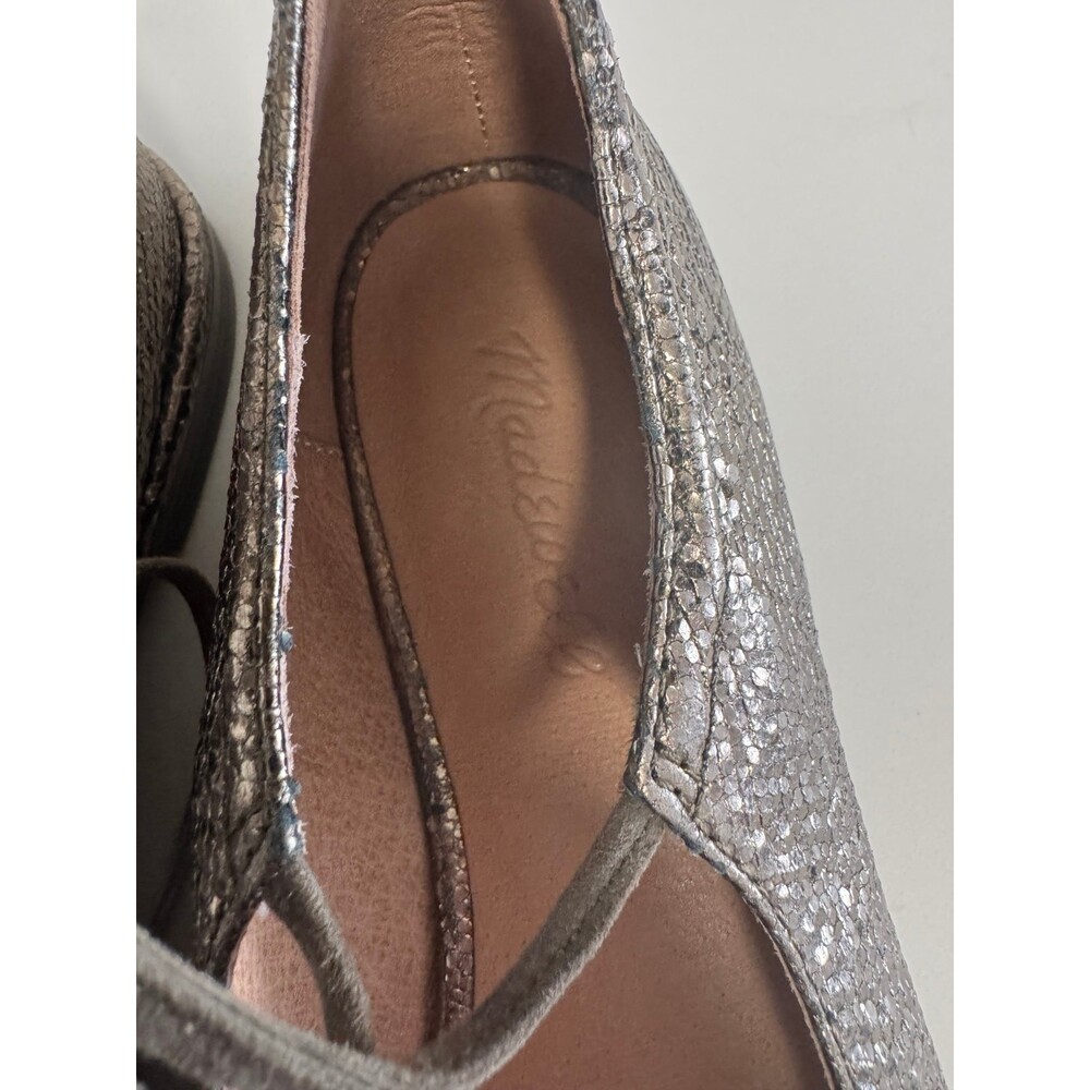 Madewell Normani Lace-Up Mary Janes in metallic leather - Picture 7 of 9